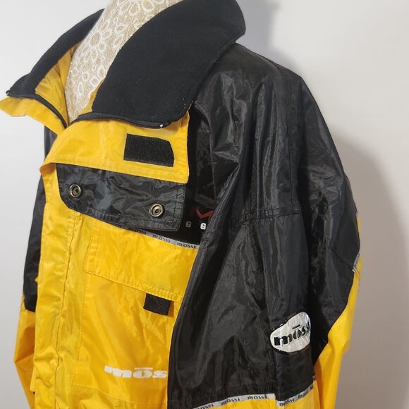 Mossi Men's SZ Medium Yellow Black Multi-Pocket Moto Sports Snow Hiking Jacket - Picture 7 of 16